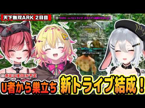 【天下無双ARK】赤彩たちと一緒にプレイするためU者の元を巣立ち、新たなトライブを作る山黒音玄【山黒音玄/あおぎり高校/切り抜き】
